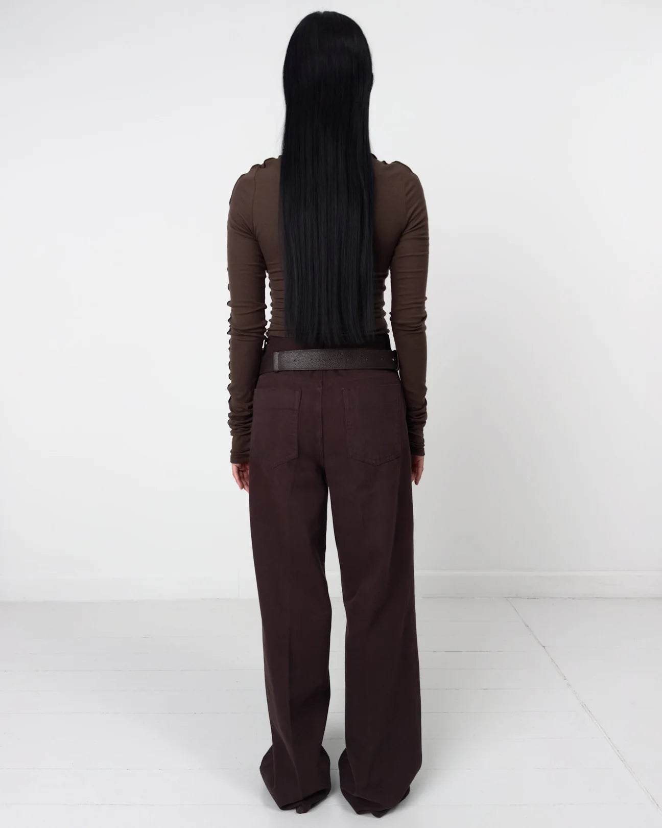 KHAKI DENIM TROUSERS