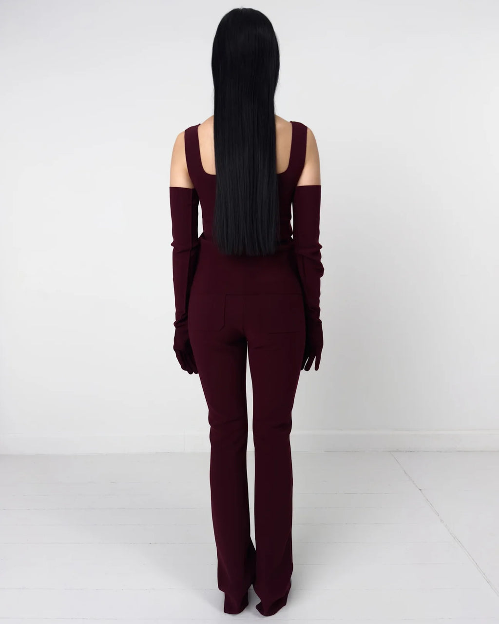 MAROON SLEEVELESS TOP